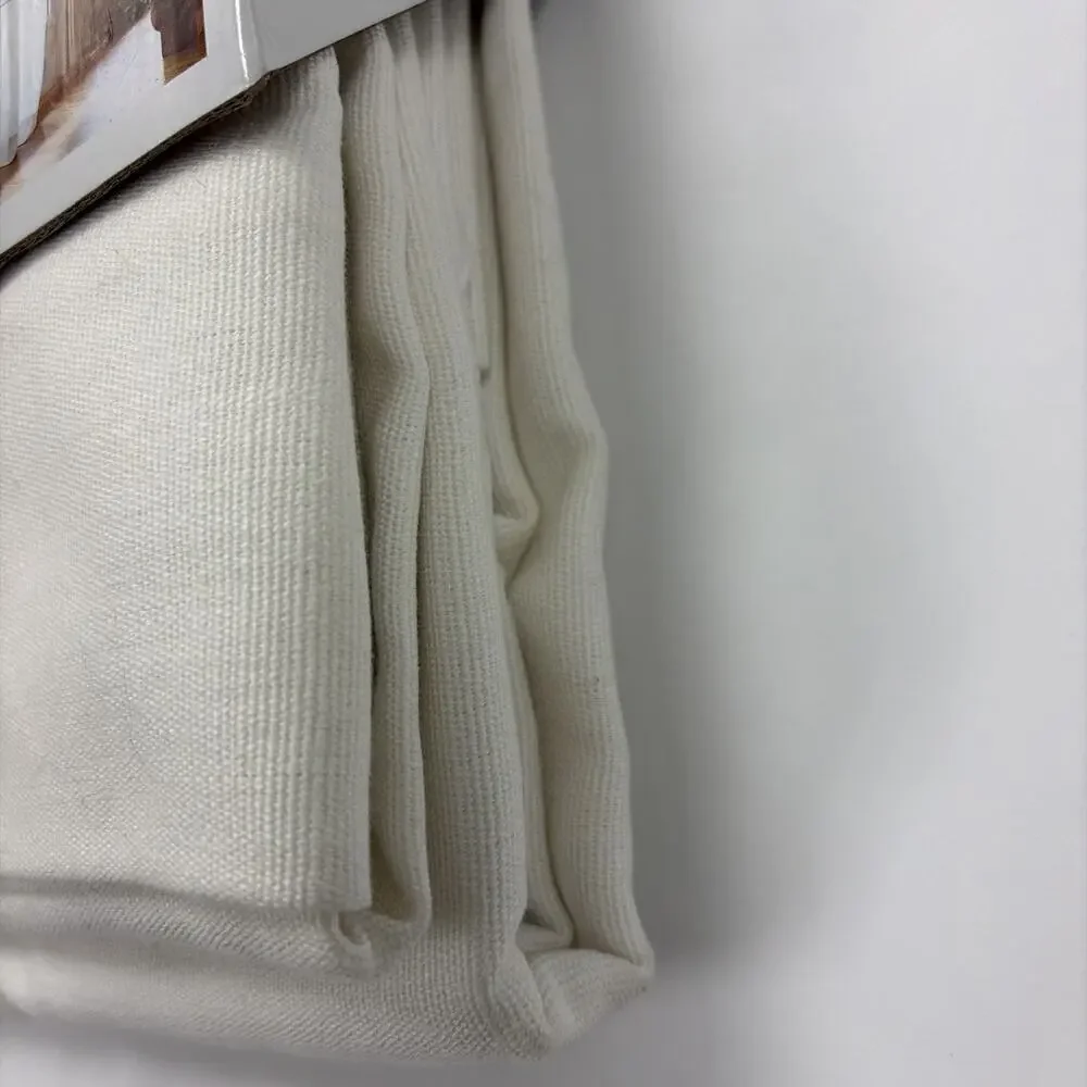 Threshold Light Filtering Curtain White Modern Slub - One Panel 54